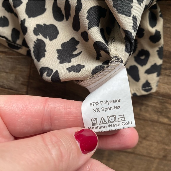 Shein Cheetah Print Puff Sleeve Shirt - Picture 5 of 7